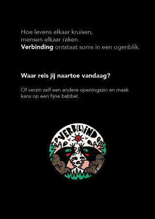 Verb(l)ind postkaart-Voorkant verbindende teksten voor organisaties - postkaart verb(l)ind